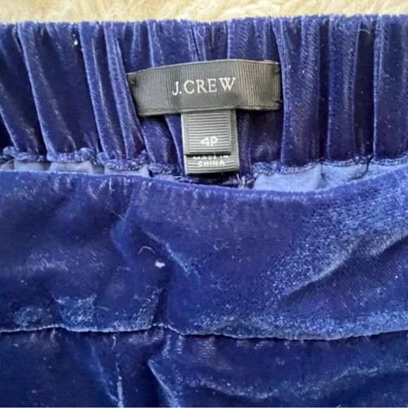 J.Crew Velvet Pull-On Pants – Navy – 4P - Picture 5 of 7